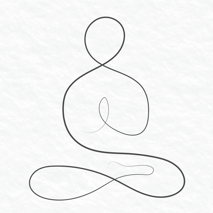 illustration of praying buddha