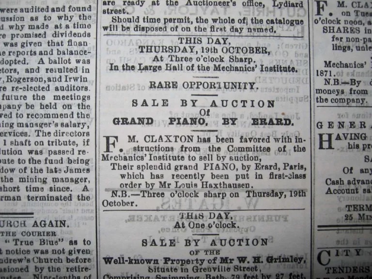 Section of newspaper